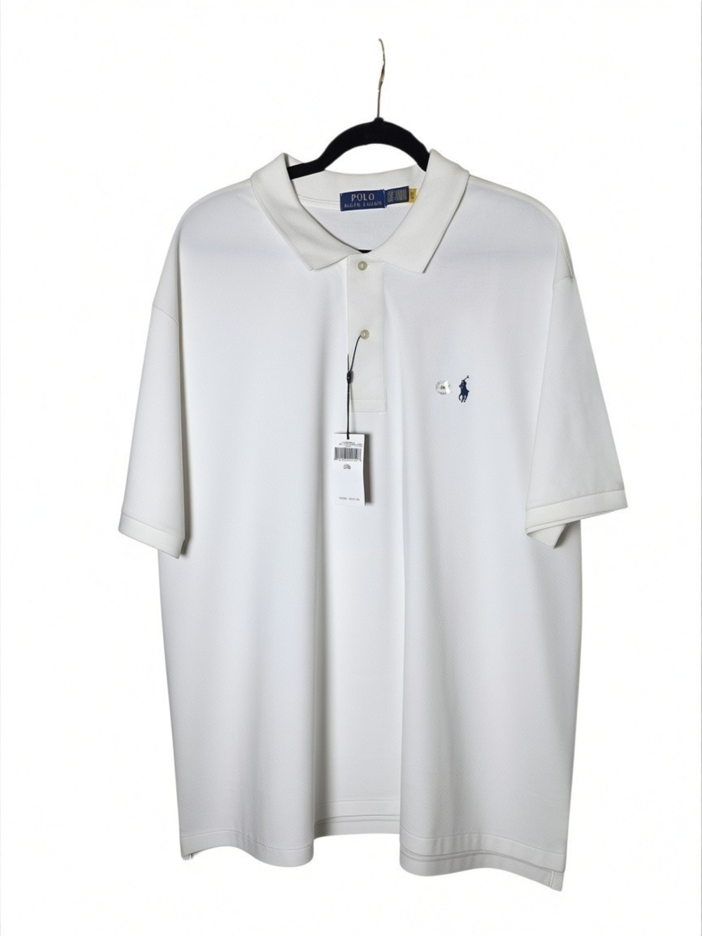 NWT Polo Ralph Lauren White Mesh Polo Shirt Size 2XB Big & Tall